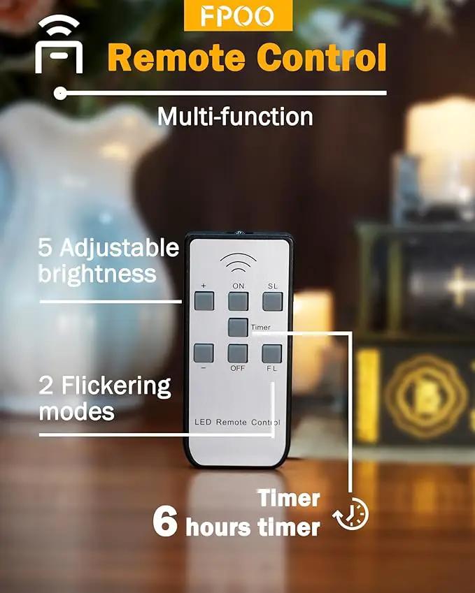 12 PCS Rechargeable Candles Flameless Tea Lights with Remote, USB LED Tealights with Timer Flickering Fake Candle, Votive Tea Light for Halloween, Holiday, Christmas, Party, Home Decorations by GreenHaven Gardens