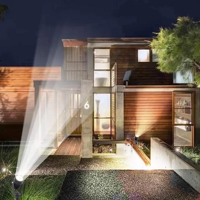 T-SUN Solar Spotlights, Outdoor LED Solar Lights, Waterproof Auto ON/Off Solar Wall Lights for Garden,Driveway, Pathway, Pool Area(White) by GreenHaven Gardens