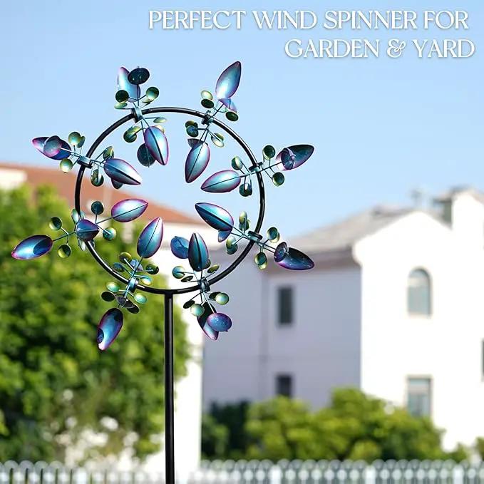 Peacock Wind Spinners Outdoor, Garden Spinners Metal Large 87 inches, Wind Sculptures for Yard Decor(87 x 30 Inches) by GreenHaven Gardens