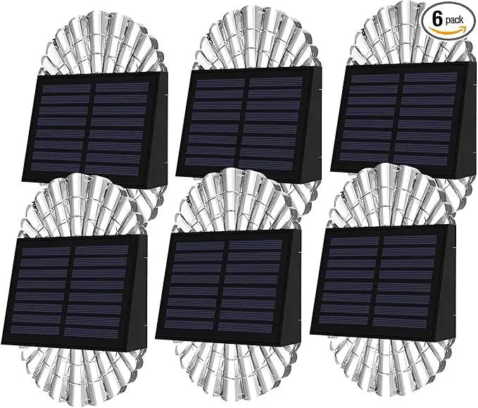 Solar Deck Post Lights, 6 Pack Fence Driveway Step Lights for Garden, Yard, Patio Decor - Outdoor Waterproof, Warm White, S-240 by GreenHaven Gardens