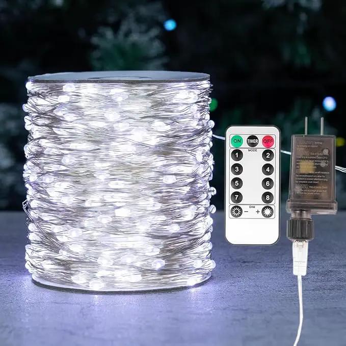 Fairy Lights Plug in,328FT 1000 LEDs Waterproof Led String Lights,Twinkle Light with 8 Modes Remote for Outdoor Indoor Christmas Wedding Birthday Garden Party Decorations,Cool White by GreenHaven Gardens