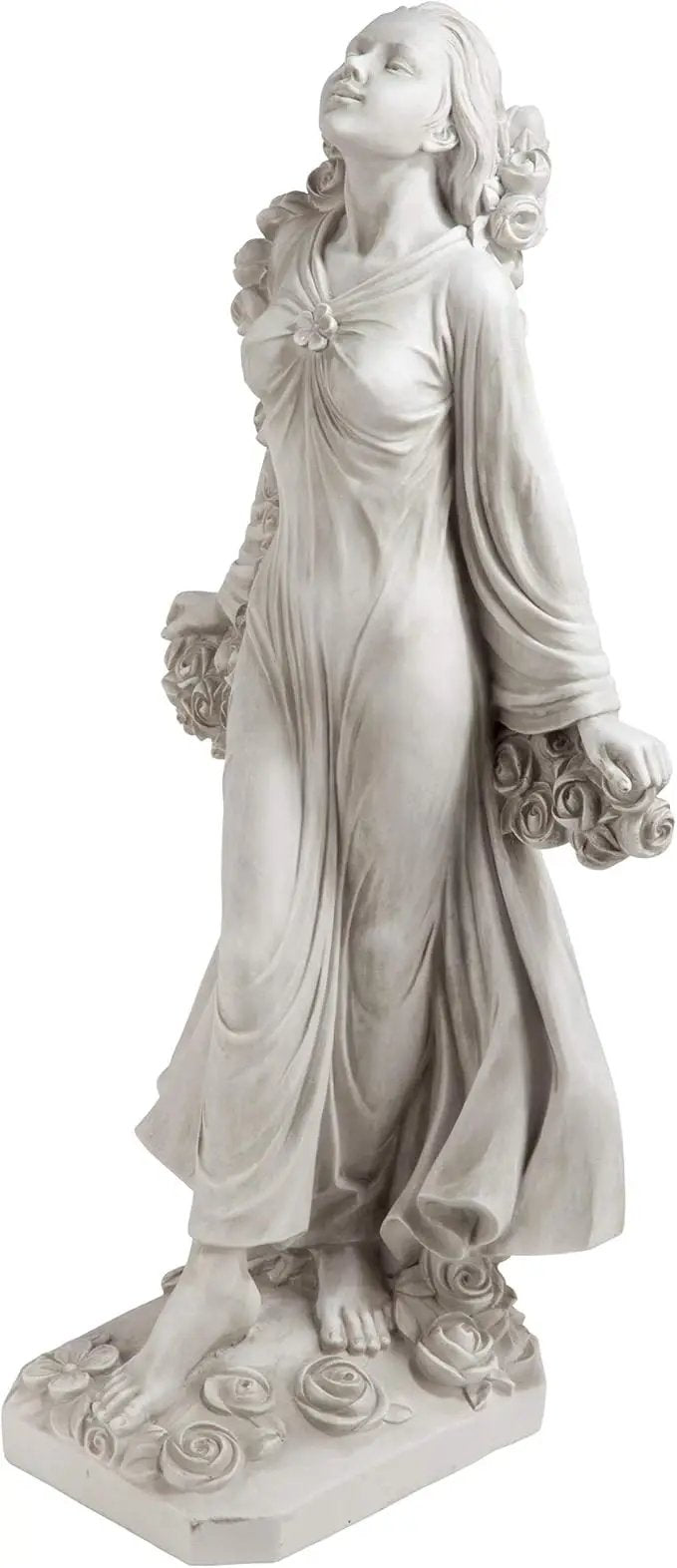Design Toscano KY47018 Flora Divine Patroness of Gardens Roman Statue, 14 Inches Wide, 14 Inches Deep, 31 Inches High, Antique Stone Finish by GreenHaven Gardens