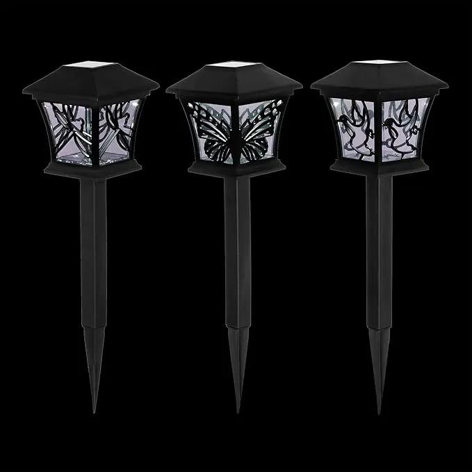 Alpine Corporation Solar-Powered Nature Inspired Pathway Lights, 3-Piece by GreenHaven Gardens
