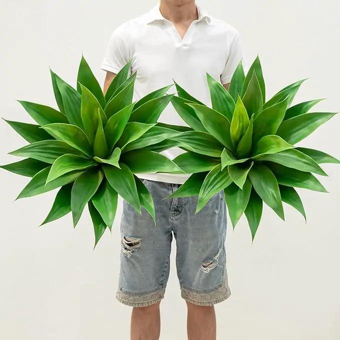 Artificial Agave Plants,Large UV Resistant Fake Agave Planters for Indoor and Outdoor Decorating Artificial Plants for Outdoors Plants(2Pack, 22") by GreenHaven Gardens
