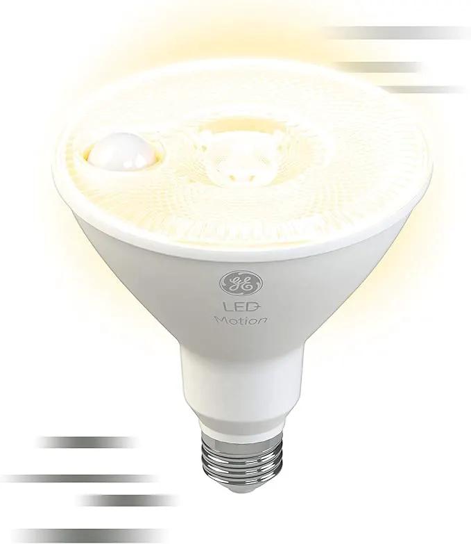 GE LED+ Motion LED Light Bulbs, PAR38 Outdoor Security Floodlights, 15W, Warm White (3 Pack) by GreenHaven Gardens