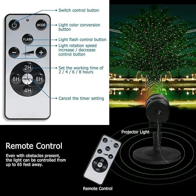 Christmas Lights Projector Outdoor, Waterproof Christmas Laser Lights with Remote Control for Outdoor Outside Christmas Decorations Farmhouse Christmas Decor by GreenHaven Gardens