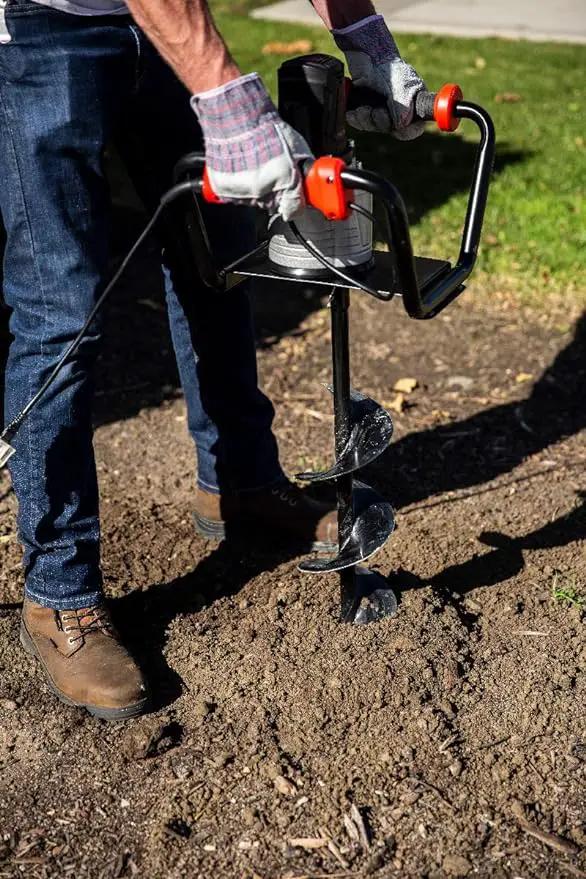 XtremepowerUS 1500W Electric Post Hole Digger Earth Auger Dig Hole Fence Post Hole Digging, Tree Planting with 6" Digging Auger Bit Set, 3/4" Shaft by GreenHaven Gardens