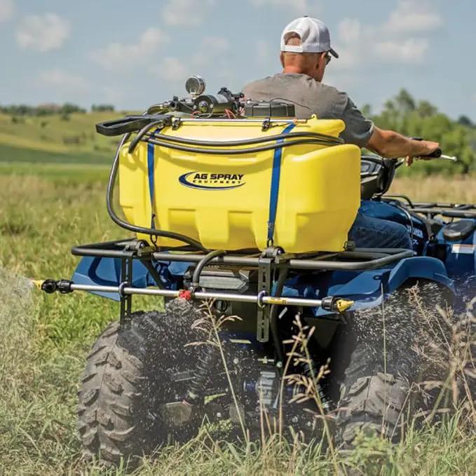 25 Gallon Boomless Spot Sprayer – 4.0 GPM Diaphragm Pump, Deluxe Handgun, 3-Nozzle Boom, 12V ATV Sprayer for Lawn, Garden, Fence Lines, Food Plots & Acreage by GreenHaven Gardens