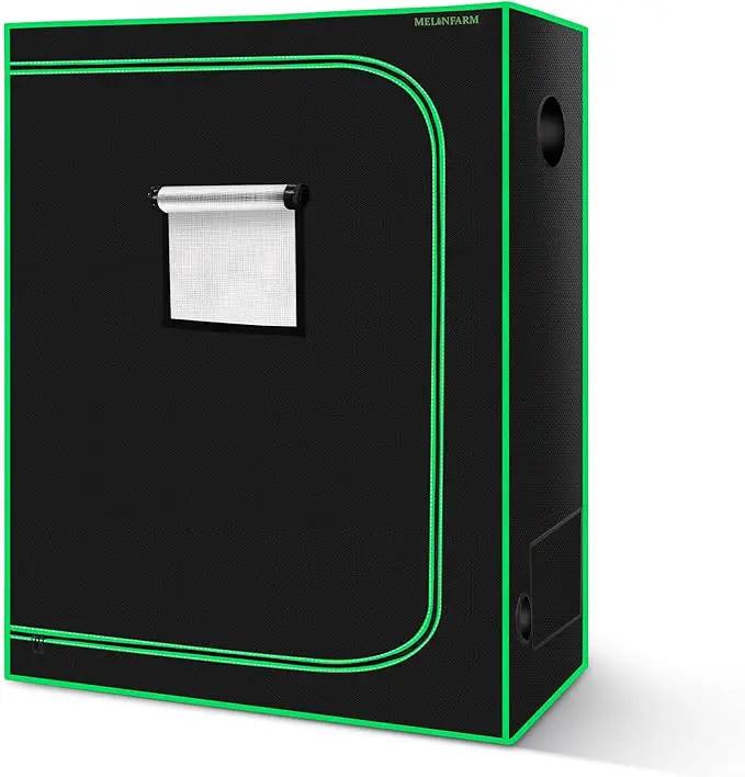 MELONFARM 4x2 Grow Tent, 48"x24"x60'' High Reflective 600D Diamond Mylar Canvas with Observation Window and Floor Tray for Hydroponic Indoor Plant Growing by GreenHaven Gardens