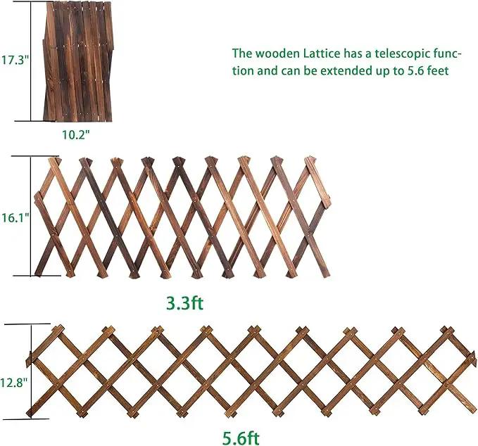 Wooden Lattice Wall-Expandable Plant Garden Trellis for Climbing Plants Outdoor Air Plant Vertical Rack Wall Decor for Room Patio by GreenHaven Gardens