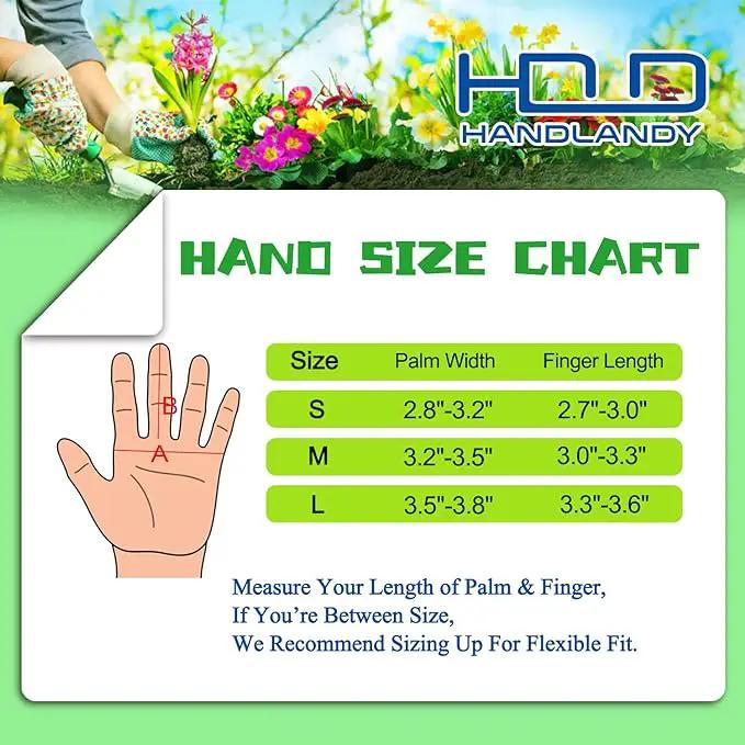 HANDLANDY Long Gardening Gloves for Men & Women, Thorn Proof Rose Pruning Gloves Leather Gauntlets Garden Glove Yard Work Glove (Medium, Grey) by GreenHaven Gardens