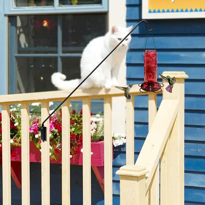 ERYTLLY 2 Packs Heavy Duty Deck Hook Wall Mounted, Extensible and Adjustable Deck Hook for Hanging Bird Feeder, Plants, Suet Baskets,Wind Chimes,Lanterns and More by GreenHaven Gardens