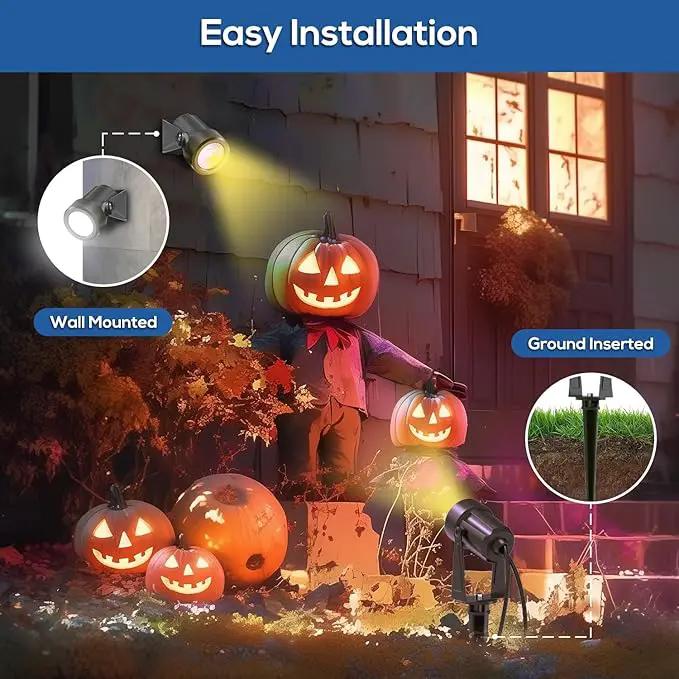 ZYAN Solar Landscape Spotlights Outdoor Waterproof IP65, Bright Solar Powered Garden Yard Spot Lights for Outside Plant, Tree, Pathway, Auto On/Off Wall Lights for Walkway, Patio, Lawn-8 Pack by GreenHaven Gardens