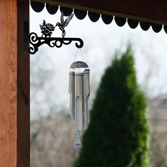 2-Pack Aesthetic Wall Plant Hanger Indoor and Outdoor – 10 Inch Metal Hanging Plant Bracket with Beautiful Bird Pattern – Anti Rust Plant Hooks for Hanging Plants, Bird Feeder, Wind Chime, Lantern by GreenHaven Gardens