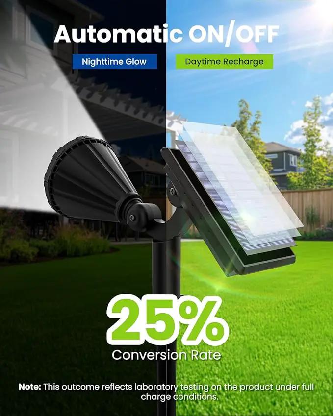 Solar Spot Lights Outdoor Waterproof, Solar Powered Flag Lights Halloween Lights, Landscape Spotlights for Tree, House, Yard, Garden, Christmas Decorations-4 Pack by GreenHaven Gardens