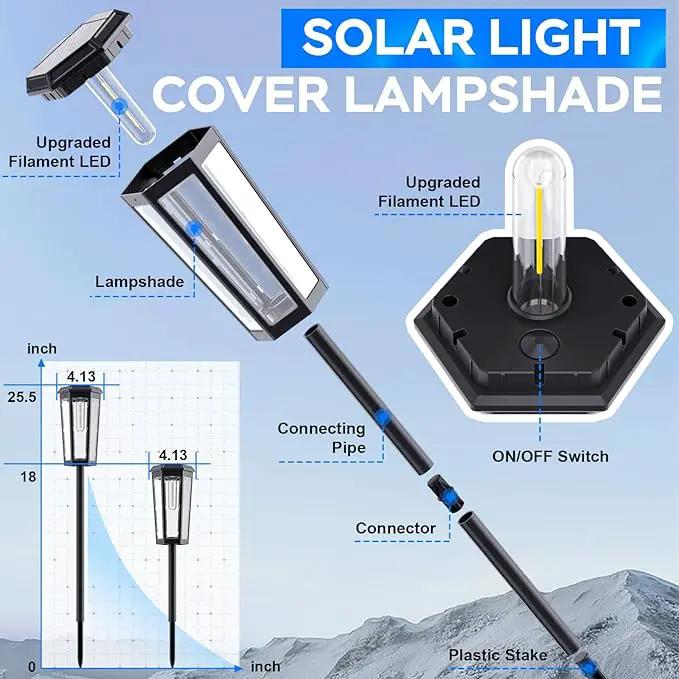 Solar Lights Outdoor 8 Pack Solar Garden Light for Patio IP65 Waterproof Bright Pathway Lights Outdoor Solars Powered Landscape Lighting for Yard Patio Walkway Driveway Pathway (Warm Light) by GreenHaven Gardens