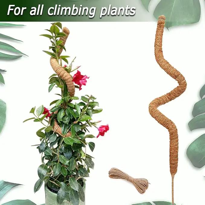 Bendable Moss Pole, 47 Inch Moss Poles for Plants Monstera, Tall Moss Poles for Climbing Plants Indoor, Large Moss Pole Support, Garden Trellis Plant Stand Stakes for Potted Plants, Pothos by GreenHaven Gardens