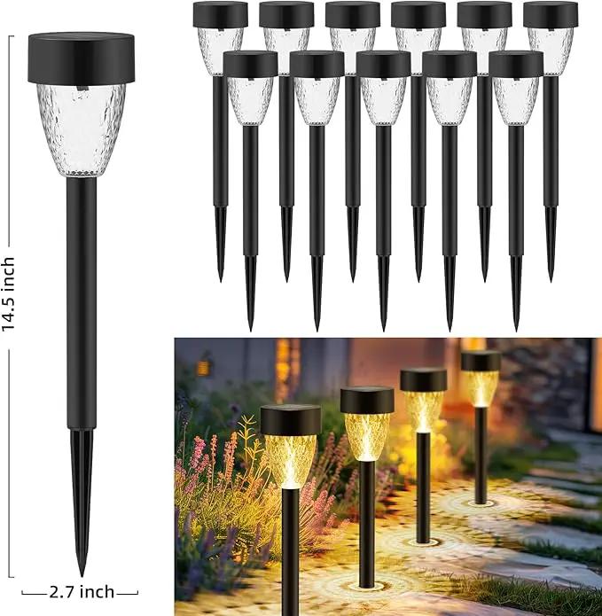 12 Pack Solar Lights Outdoor Waterproof, New Upgraded Solar Garden Lights Up to 12 Hrs Auto On/Off,Solar Pathway Lights Outdoor Outside Lights for Yard Patio,Lawn,Landscape and Pool Decor(3000K) by GreenHaven Gardens
