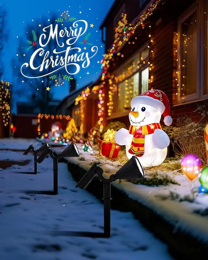 Solar Spot Lights Outdoor Waterproof, Solar Powered Flag Lights Halloween Lights, Landscape Spotlights for Tree, House, Yard, Garden, Christmas Decorations-4 Pack by GreenHaven Gardens