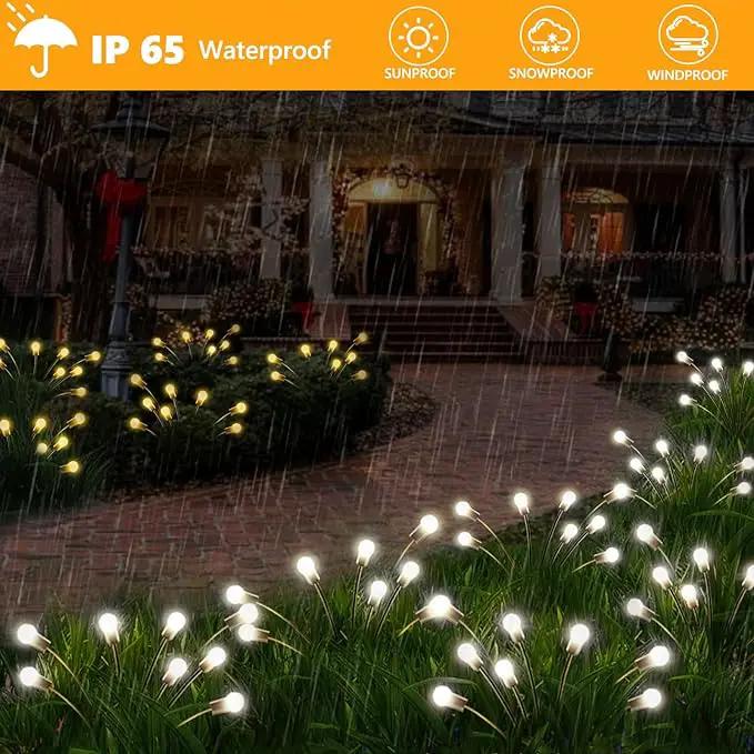 6-Pack Solar Garden Lights, 48 LED Solar Lights Outdoor for Garden Decor, Waterproof Firefly Light Outdoor (Sway by Wind), Swaying Light for Yard Patio Landscape Decorations (Warm White & Cool White) by GreenHaven Gardens