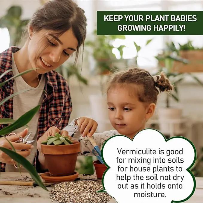 8QT Horticultural Vermiculite Bulk, Organic Vermiculite for Plants, Course Grade Vermiculite for Gardening, for houseplants, for Mushrooms, to Maintain Soil Moisture and Plant Growth(3-6mm) by GreenHaven Gardens