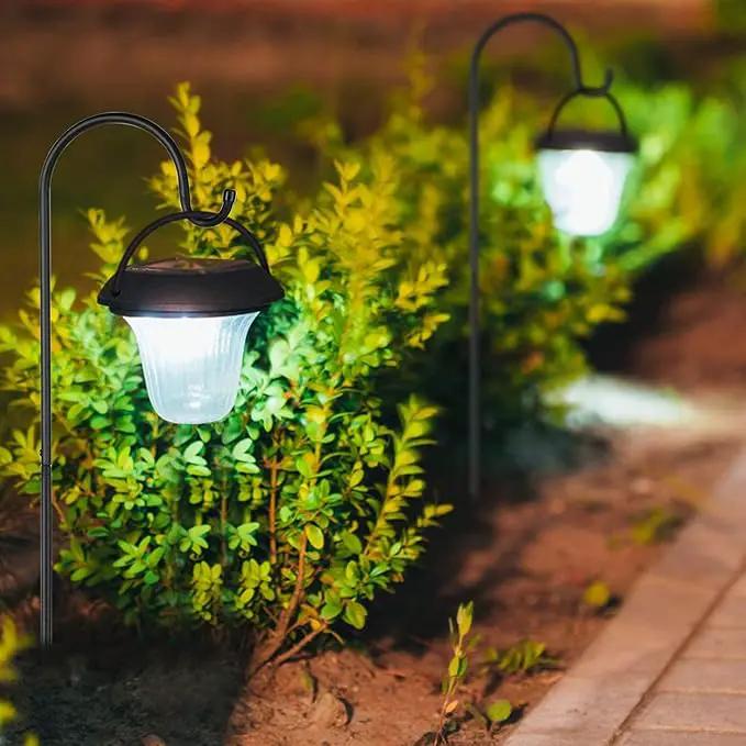 GOFORWILD Shepherd Hook 4 Pack Black, 33 inches Tall, Made of Premium Metal for Garden Decor, Plant Hanger, Lantern Hook, Solar Light Hanging, 7012 by GreenHaven Gardens