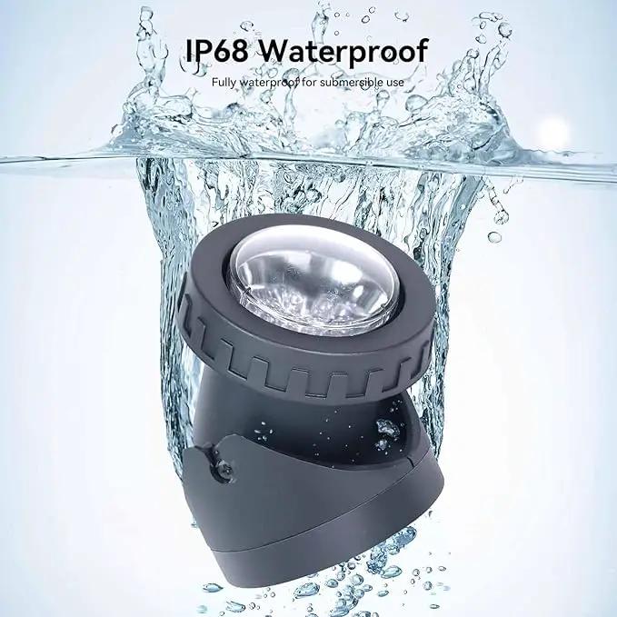 Fountain Lights with Timer, Underwater LED RGB Colored IP68 Waterproof Adjustable Submersible Pond Lights for Fish Pond Garden Lawn Yard Waterfall, 5 Lights in Set by GreenHaven Gardens
