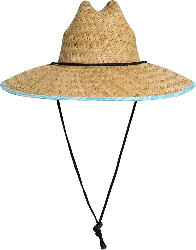 Quiksilver Men's Wide Brim Outdoor Lifeguard Straw Sun Hat by GreenHaven Gardens