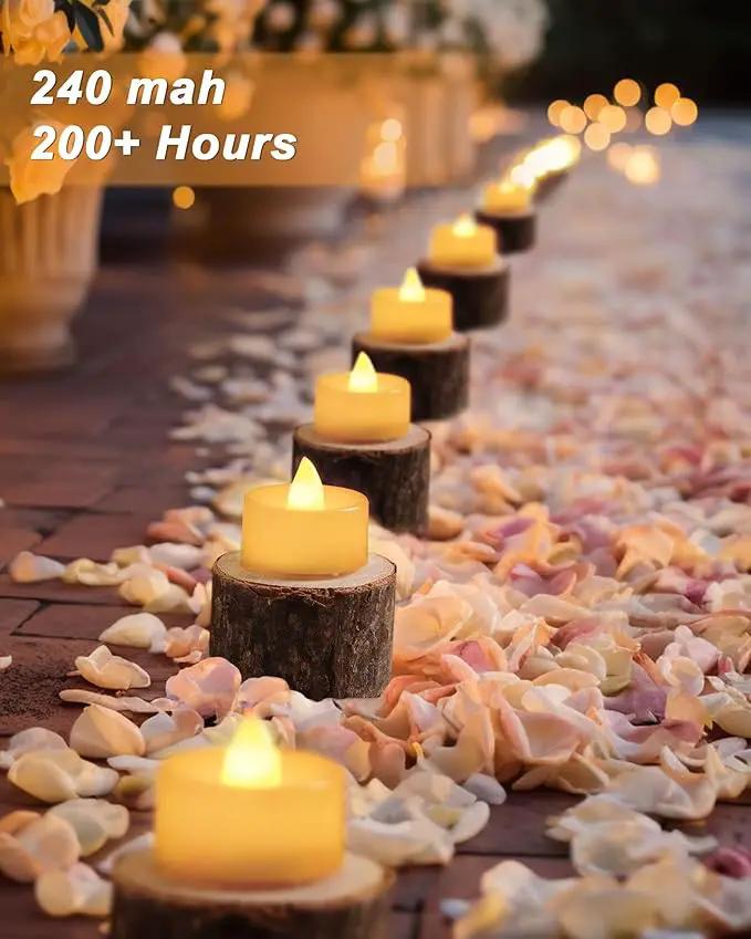 BEICHI Flameless Candles, 50Pack Battery Operated Candles, LED Tea Lights Candles Battery Operated, Flickering Fake Candles for Wedding Halloween Christmas Diwali- Warm Yellow by GreenHaven Gardens