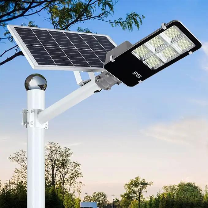 4400W Solar Street Lights Outdoor, Dusk to Dawn Solar Led Outdoor Light with Remote Control, 6500K Daylight White by Outdoor Solar Outlet