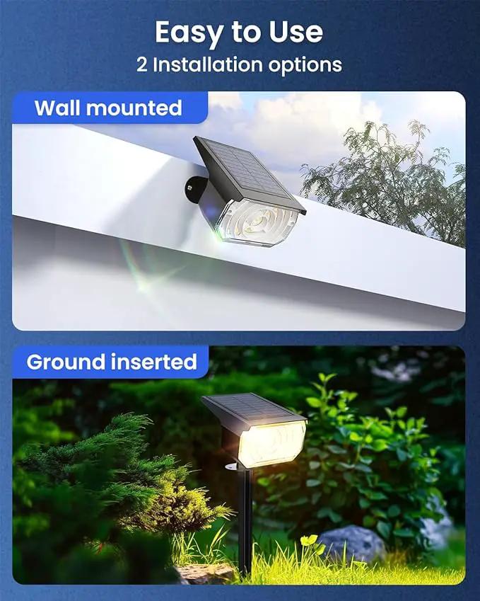 Solar Spot Lights Outdoor Waterproof IP67, 6 Lighting Modes 60 LED, Landscape Spotlights for Tree Yard Garden House Driveway Pathway（4 Pack） by GreenHaven Gardens