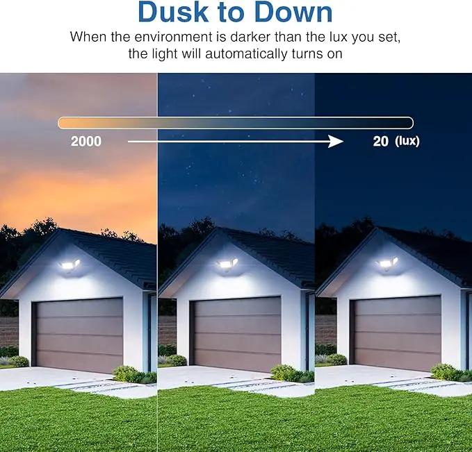 150W Motion Sensor Lights Outdoor for Outside, 15000LM LED Flood Lights Outdoor wired Dusk to Dawn, Exterior Security Floodlight Fixture Waterproof IP65, Outdoor Lighting for House, Garage 2 Pack by GreenHaven Gardens