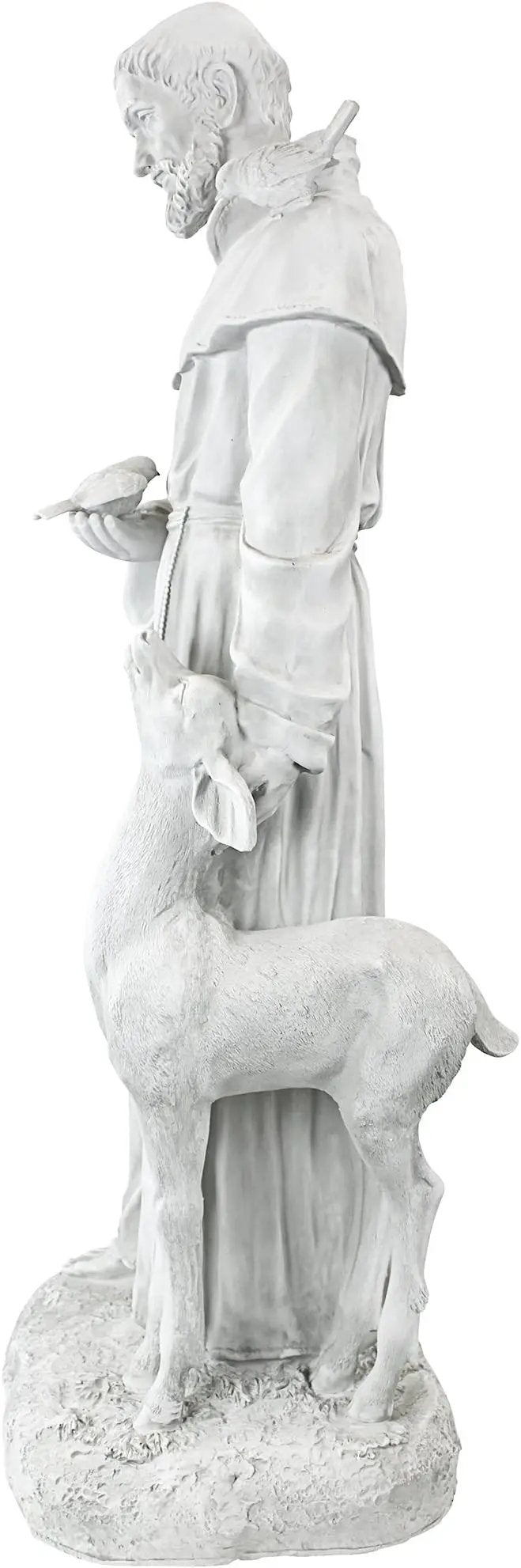 Design Toscano Francis of Assisi, Patron of Animals Religious Garden Decor Statue, 37 inches Tall, Cast Stone Resin, Antique Stone Finish by GreenHaven Gardens