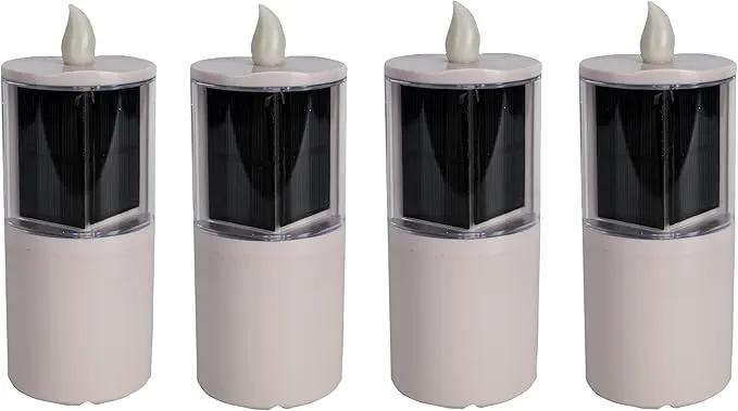 Solar Candles Outdoor Waterproof, Solar Candles for Cemetery, 2.5"x6.5",Dusk to DAW,for Cemetery Grave Garden Patio Yard Lawn Decoration (Set of 2) by GreenHaven Gardens