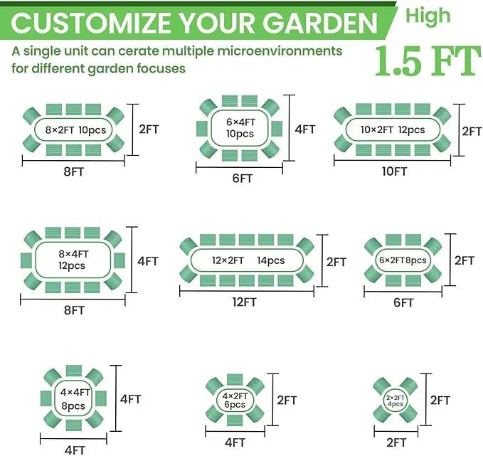 BTDVR 2 PCS 9 in 1 Tall 8×2×1.5ft Galvanized Raised Garden Bed Outdoor, Metal Raised Beds for Vegetables, Above Ground Garden Box for Flower, Steel Garden Bed for Gardening by GreenHaven Gardens