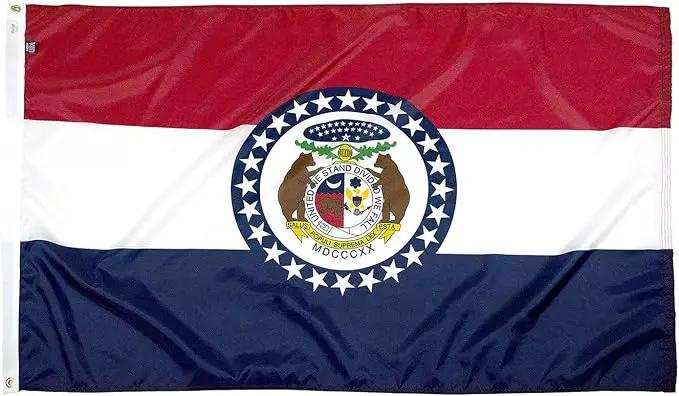 FlagSource Missouri Nylon State Flag, Made in the USA, 3x5' by GreenHaven Gardens