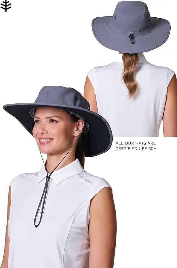 Men's Shapeable Wide Brim Hat - UPF 50 Sun Protection - Maximum Coverage on Your Next Adventure - Sun Fearless Leo Hat by GreenHaven Gardens