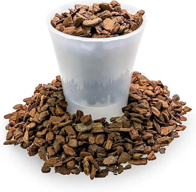 Premium Grade New Zealand Pinus Radiata Bark by Gardenera - Organic Hand Mixed New Zealand Pine Bark for Orchids - Medium Chips 9-12mm - 1 Quart by GreenHaven Gardens