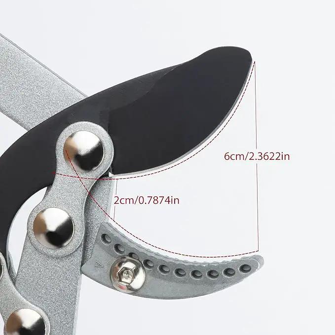Heavy Duty Garden Lopper Pruning Shears, Aluminum Alloy or Carbon Steel, Tree Branch Cutter with Non-slip Handle, Labor-saving Gardening Tools, Yard, Orchard (Vigorously cut black steel) by GreenHaven Gardens