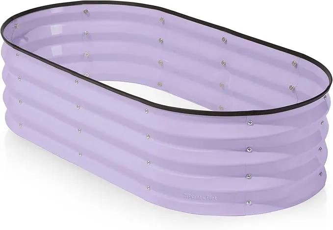 Galvanized Raised Garden Beds Outdoor // 4×2×1 ft Planter Raised Beds for Gardening, Vegetables, Flowers // Large Metal Garden Box (Lavender) by GreenHaven Gardens
