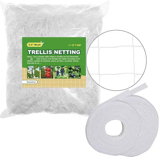 All-Weather Trellis Netting Mesh Plant Garden Vine Growing Flexible String Net by GreenHaven Gardens