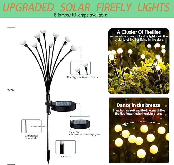 Solar Outdoor Decor - 4 Pack 40 LED Lights, Waterproof, Warm White (4 pack-40 LEDs) by GreenHaven Gardens