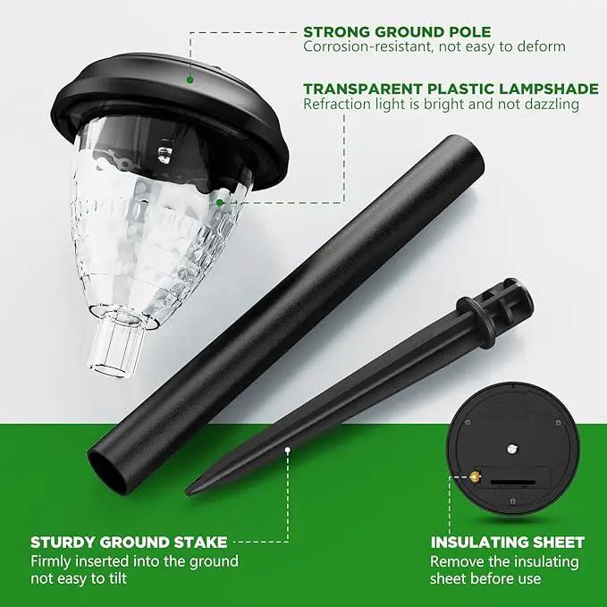 Super Bright Solar Lights Outdoor Waterproof 10 Pack, Dusk to Dawn Up to 12 Hrs Solar Powered Pathway Garden Lights Auto On/Off, LED Landscape Lighting Decorative for Walkway Patio Yard by GreenHaven Gardens