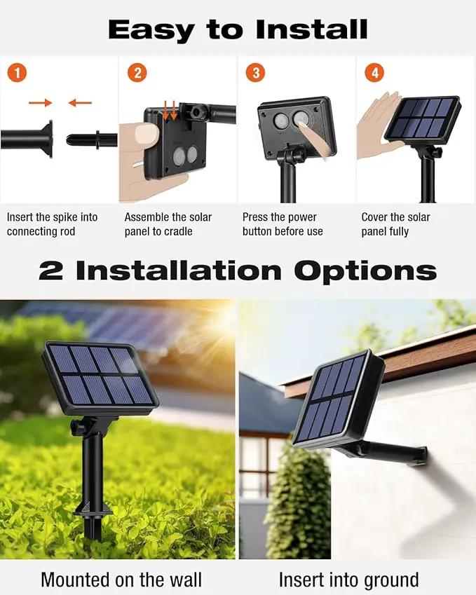 6 Pack Solar Fairy Lights for Outside Waterproof, 49FT/15M 150LED Solar String Lights Outdoor 8 Modes Solar Twinkle Lights for Garden Yard Halloween Decor, Orange-Purple by GreenHaven Gardens