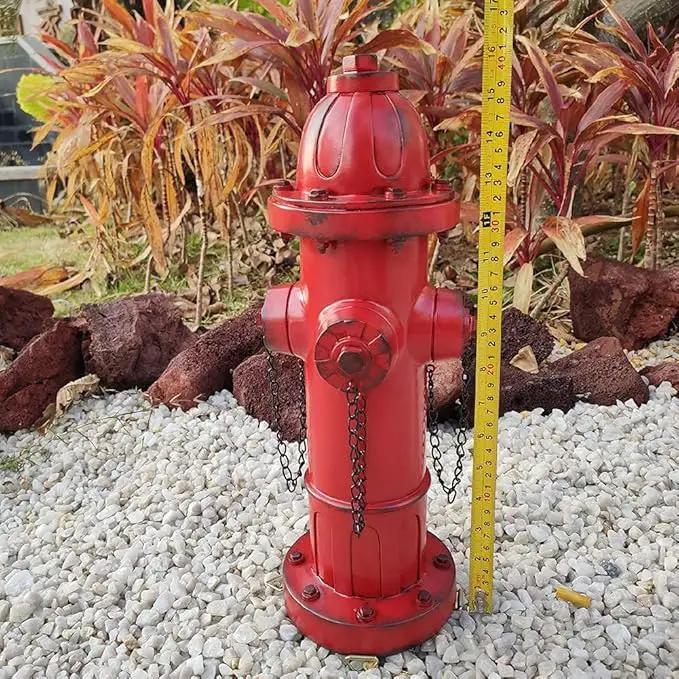 Fire Hydrant for Dogs to Pee On-16 Inches Red Puppy Pee Post Training Tool Resin Yard Garden Indoor Outdoor Statue by GreenHaven Gardens