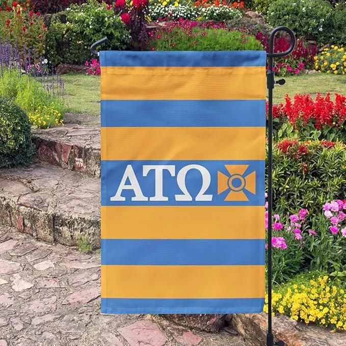 Alpha Tau Omega Licensed Flag Garden 12x19 inches Flag Banner Yard Decor Outdoor Decoration (Alpha Tau Omega #3) by GreenHaven Gardens