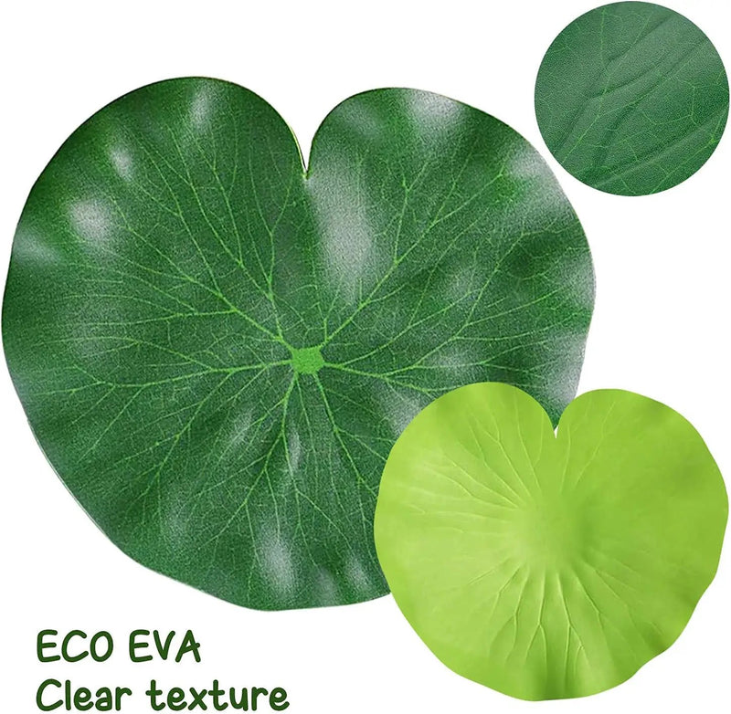 Floating Lily Pads for Ponds, 6Pcs Realistic Lily Pads Leaves Artificial Floating Foam Lotus Leaves Plastic Foam Water Lily Pads Foliage Pond Decor for Pond Pool Koi Fish Patio Aquarium by GreenHaven Gardens