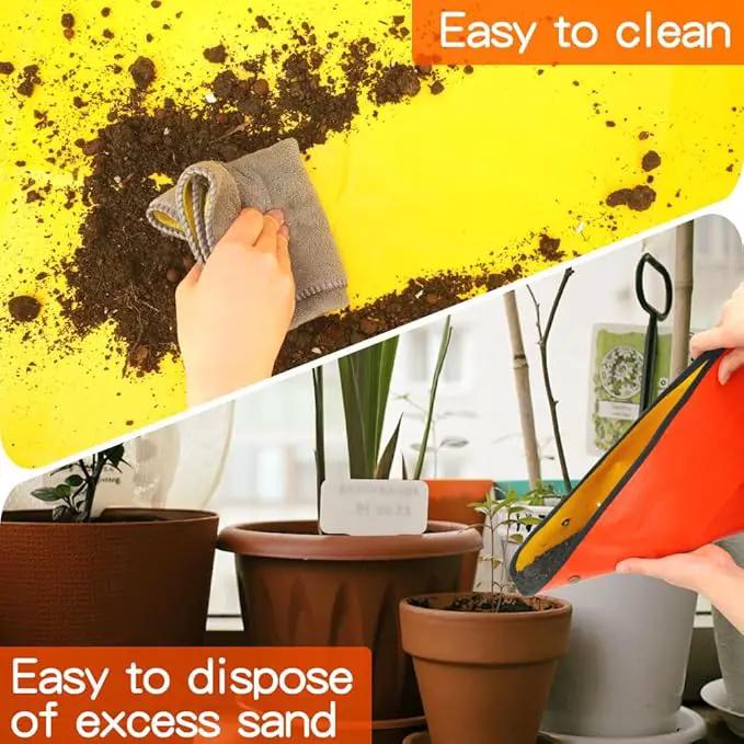 Gardening Gifts,Plant Accessories Indoor,Repotting Mat,Plant Repotting Mat,Gardening Hand Tools,Gardening Tool Set,Garden Tools,Indoor Gardening Tools,Gifts for Gardeners(Orange 39.37*39.37 in) by GreenHaven Gardens