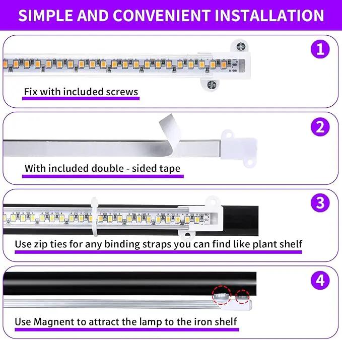 LED Grow Light Strips, Full Spectrum Plant Growing Lights for Indoor Plants 3000K, 144 LEDs Plant Lamp with 3/9/12H Timer, 10 Dimmable Levels, 3 Head 13 Inches (2 Strip 3 Pack 3000K) by GreenHaven Gardens