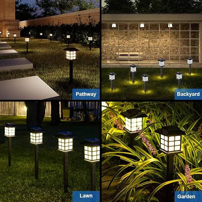 Solar Garden Outdoor Lights 12 Pack,Outdoor Landscape Lights Solar Waterproof Garden LED Lights for Pathway Patio Driveway Walkway Porch, Auto On/Off (Warm Light) by GreenHaven Gardens